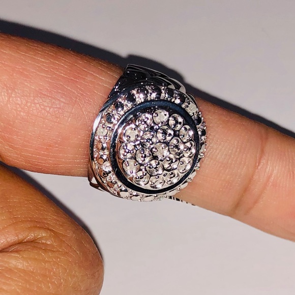 10k white gold vermeil Real diamond men ring not CZ not moissanite best gift WOW - Picture 3 of 5